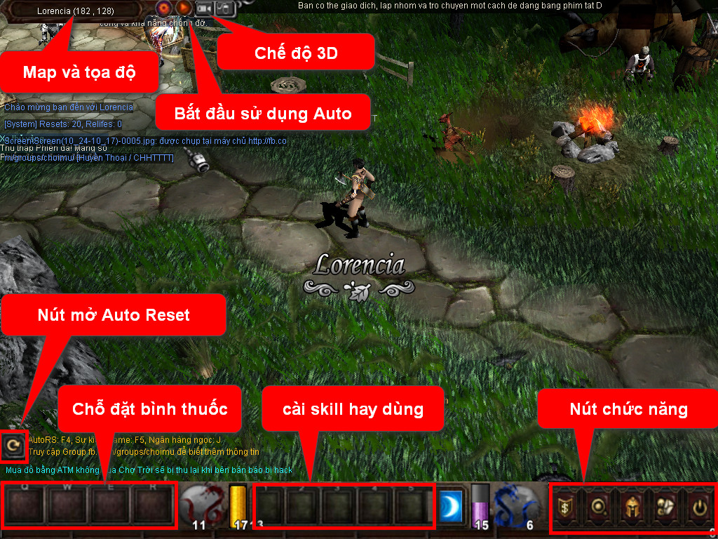 Chức năng chính của Game MU Nam Việt