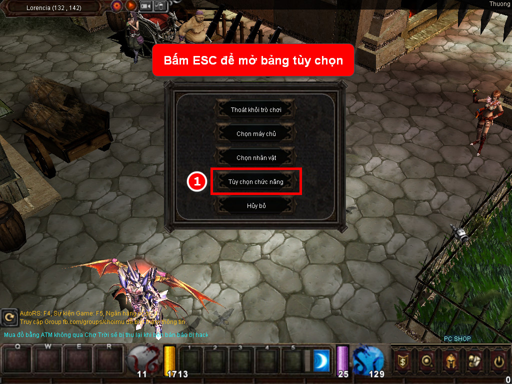 Chức năng chính của Game MU Nam Việt