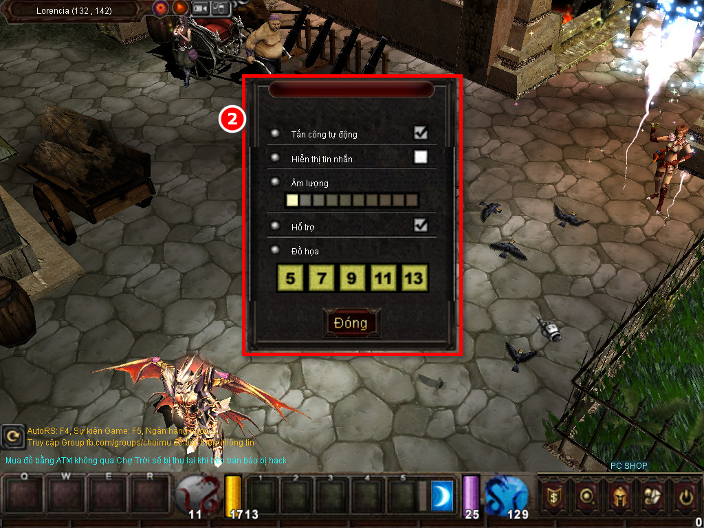 Chức năng chính của Game MU Nam Việt